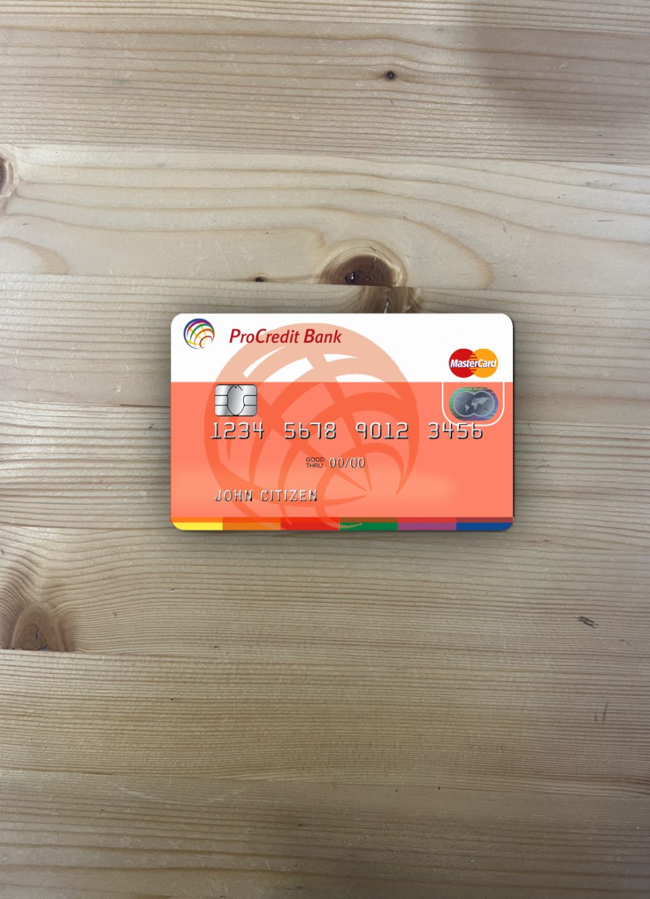 Download Moldova ProCredit Bank MasterCard 1 photolook front Photoshop template